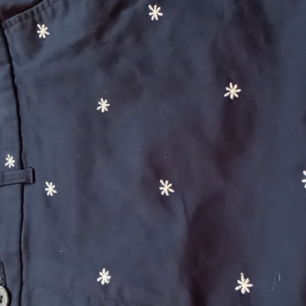 Croft & Barrow Navy w White Flowers Mid Rise Bermuda Shorts Size 18 NWT - Picture 3 of 5